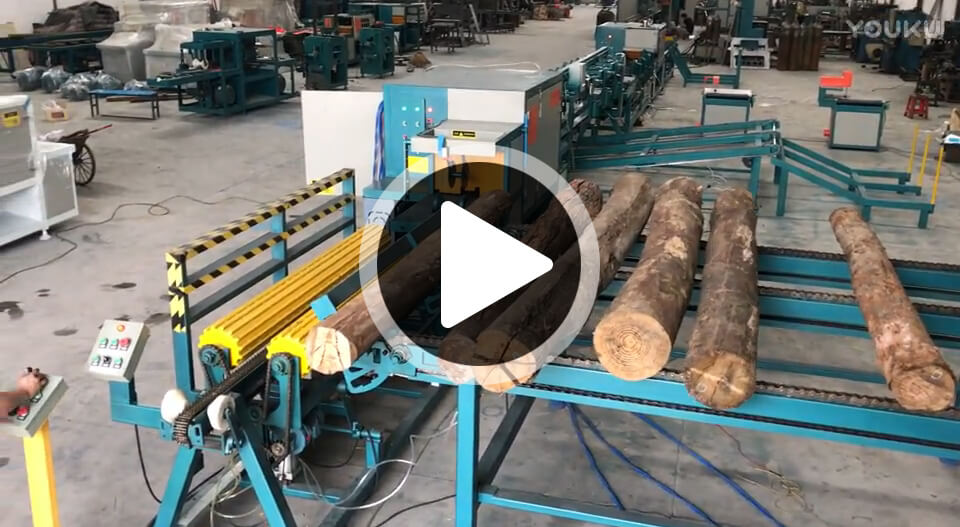 全自動流水線原木多片鋸視頻方木多片鋸，圓木多片鋸方木