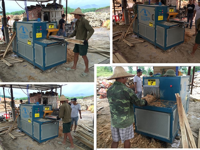 正啟機械150型無限寬方木多片鋸越南廣寧客戶現場