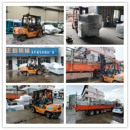 2021年7月19日發(fā)往云南西雙版納-ZQ200圓木片鋸、ZQ150邊皮鋸、ZQ600清邊鋸、ZQ300型全自動原木截斷機、重型堆料上料輸送架多