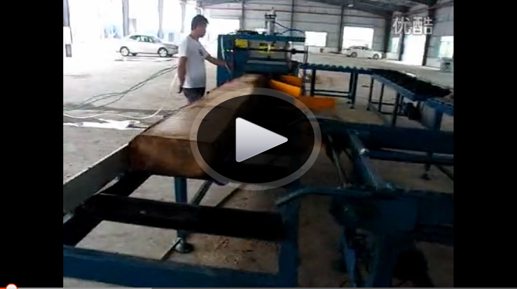 正啟多片鋸中山市全自動方木多片鋸客戶加工現場