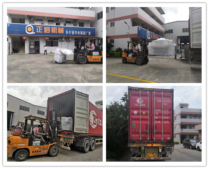 2019年8月發(fā)往越南--ZQ100型方木多片鋸、ZQ40清邊機、手動磨