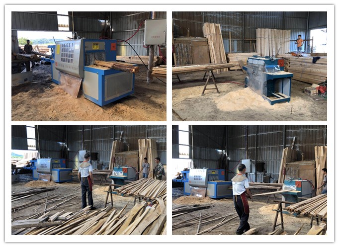 2018年6月湖南懷化雙排鏈原木多片鋸、小型方木多片鋸現(xiàn)場工