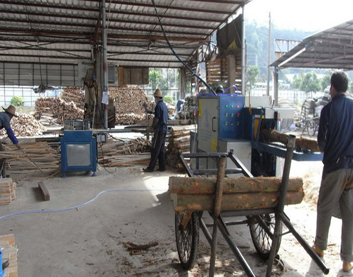 廣東-中山市-圓木多片鋸加工現場1