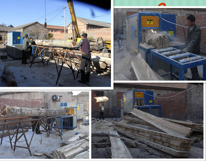 山西長治-400圓木多片鋸客戶加工現場