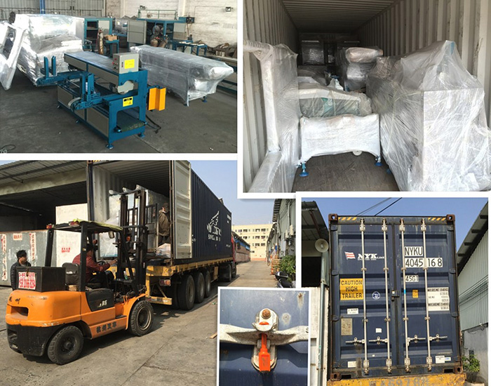 發(fā)往泰國(guó)客戶(hù)的貨柜--400型圓木多片鋸生產(chǎn)線